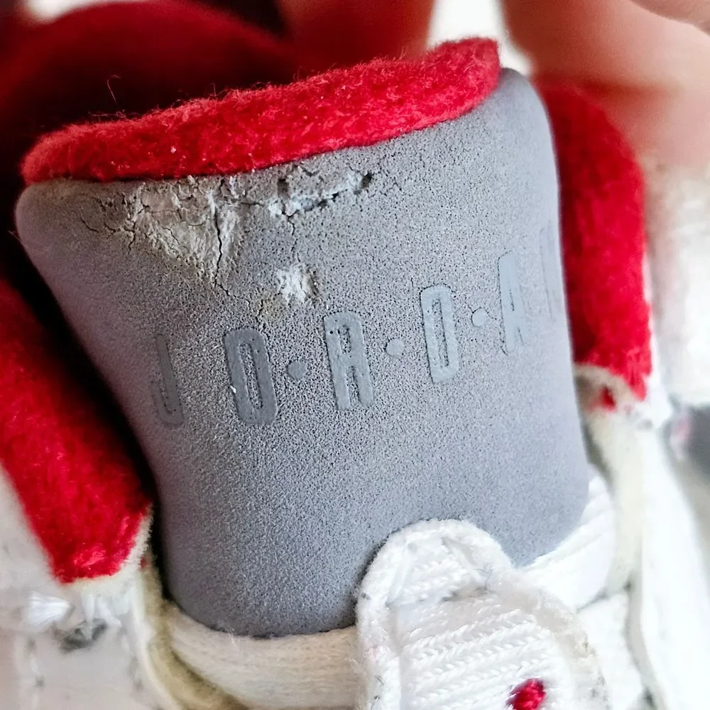 Nike Air Jordan Fusion 6 5/8th White Varsity Red 343098-161 Baby Shoe 3C~SH253.1